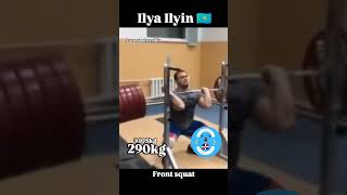 290kg sentadilla frontal Ilya Ilyin 🇰🇿 105kg weightlifting frontsquat squat lucsonhalterofilia [upl. by Kip]