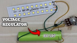 How to make a 5v led light voltage regulator BC 547 transistor at home very easy method in 2023🔥 [upl. by Slosberg158]