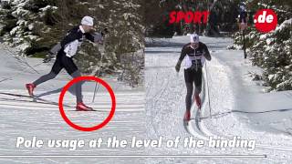 Crosscountry skiing technique Classic diagonal [upl. by Femi]