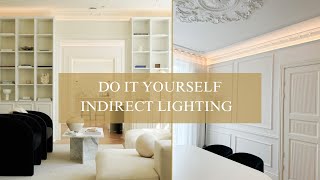 SMART INDIRECT LIGHTING SETUP  DIY HIDDEN LIGHT STRIP [upl. by Brighton]