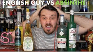 English Guy Tries 4 DIFFERENT ABSINTHES REVIEW  Absinthe challenge  New Years Eve [upl. by Trisha490]