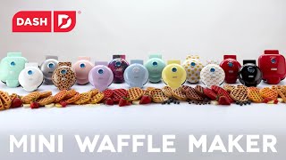 Dash Mini Waffle Maker  Official Brand Video [upl. by Eyahc621]