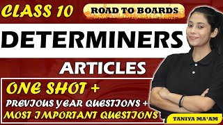 Determiners Class 10  Articles  English Grammar  Types and Examples  One Shot [upl. by Ancell]