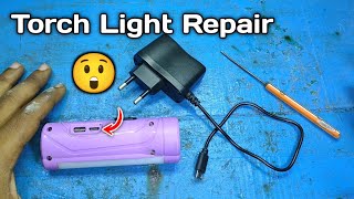 Charging Torch Light Repair 😲  Torch Ka Charging Pin Repair [upl. by Akedijn]