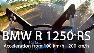 BMW R1250RS2020 MAX ACCELERATION on AUTOBAHN100km200km [upl. by Darrel]