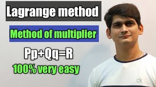 Method of multiplier  Lagranges linear equations  linear partial differential equations  Lagrange [upl. by Eca]