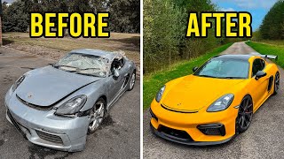 FULL BUILD  REBUILDING A CRASH DAMAGED PORSCHE CAYMAN S [upl. by Chilt]