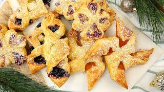 3 Ingredient Puff Pastry Desserts  Easy Christmas Recipes [upl. by Goodson662]