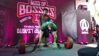 Cailer Woolam  4205 kg927 lbs World Record Deadlift  905 kg19963 lbs Total  Boss Of Bosses 4 [upl. by Neliac]