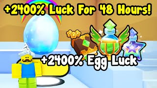 I Opened New Egg With 2400 Luck For 48 Hours To Get These In Pet Simulator 99 [upl. by Manlove]