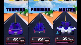 Torpedo VS Parisian VS Molten M12 2023 Other Fastest Speed Test in Roblox Jailbreak [upl. by Joy]