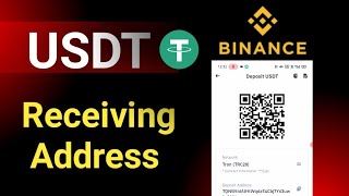 Usdttrc20 Receiving Address  Binance USDT Receive Address  binance me usdt kaise receive kare [upl. by Aicemak]