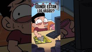 DONDE ESTAN LOS VASOS shorts animacion vasos madre [upl. by Einnej810]