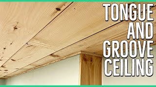 Tongue and Groove Ceiling Finishing a Basement Room Youll Love [upl. by Xam691]