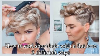 2 ways to curl short hair with a straightener  locken mit dem Glätteisen  Salirasa [upl. by Ilonka122]