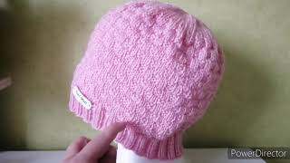 Tuto tricot  bonnet femme au point fantaisie [upl. by Nyrhtakyram]