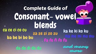 CONSONANT AND VOWEL BLENDS  COMPLETE GUIDE AZ ENGLISH PHONICS [upl. by Tepper651]