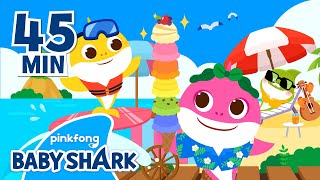 Baby Sharks Summer Collection  Compilation  Baby Shark Songs  Baby Shark Official [upl. by Atinet]