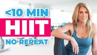 Under 10 Minute Bodyweight HIIT Workout for Women 40 NO REPEAT [upl. by Ocramed643]