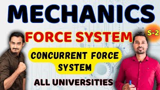 FORCE SYSTEM  S2  ENGINEERING MECHANICS  CONCURRENT FORCE SYSTEM  FADU ENGINEER [upl. by Bird]