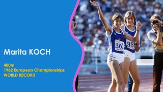 Marita Koch wins 1982 European Championships Athens 400m Women in WORLD RECORD 4814 sec [upl. by Perreault]