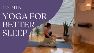 Restorative Bedtime Yoga 10 min  Yoga for Sleep  Yoga with Jess Black [upl. by Hairem]