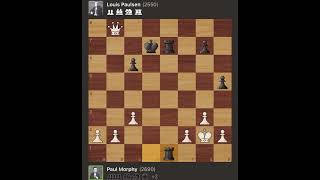 Paul Morphy vs Louis Paulsen  New York  USA 1857 [upl. by Meirrak]