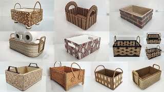 10 Storage Organizer Racks from Waste Materials  Storage Basket Ideas Craft Ideas 54 [upl. by Supmart]