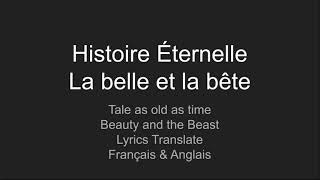 Histoire éternelle  la belle et la bête  Lyrics Translate [upl. by Kirimia]