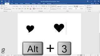 How to type heart symbol in Word [upl. by Nasus]