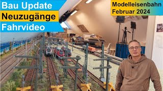 Bau einer großen Märklin Modelleisenbahn H0 Februar 2024  Baufortschritte Neuzugänge  Fahrvideo [upl. by Colly]