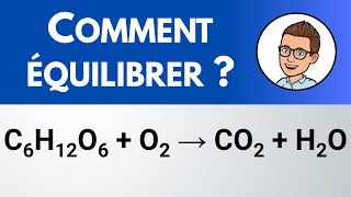 Comment équilibrer  C6H12O6  O2 → CO2  H2O combustion du glucose  PhysiqueChimie [upl. by Lyon]