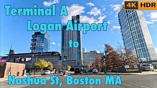 Terminal A Logan Airport to Nashua Street Boston MA [upl. by Hanima124]