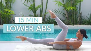 15 MIN LOWER ABS WORKOUT  At Home Pilates Intermediate [upl. by Hnoj]