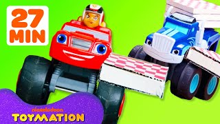 BEST Rescues and Races with Blaze and the Monster Machines Toys 🚗  Toymation [upl. by Yatnwahs]