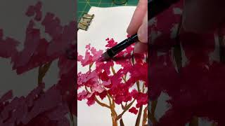 gouache shorts  Cherry Tree [upl. by Miksen776]