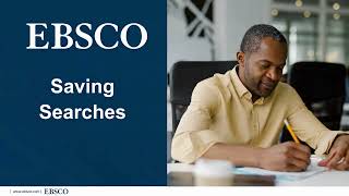 New EBSCO UI Features Saving Searches [upl. by Ellebana159]