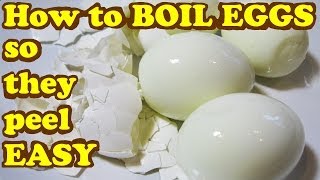 HARD BOILED EGGS  How to BOIL EGGS so they PEEL EASY and NO Eggshells StickSticking  HomeyCircle [upl. by Rettuc]