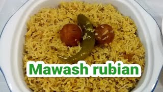 mung beans rice with shrimp recipe  mawash rubian arabic dish  sallychannel [upl. by Enneiluj101]