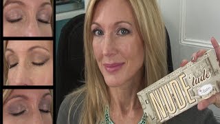 3 Eyeshadow Tutorials for Mature Droopy Lids with The Balm Nude Tude [upl. by Abell]