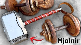 Machining Solid THOR Hammer out of Heavy Dumbbells [upl. by Ettari]