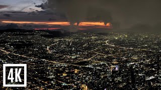 Monserrate Funicular Descending at Night  City Lights of Bogotá in 4K [upl. by Anissa]