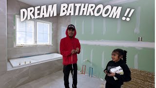 IM BUILDING OUR DREAM BATHROOM [upl. by Natica154]