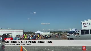 Greenville Downtown Airport no longer accepting donations for WNC [upl. by Darci]