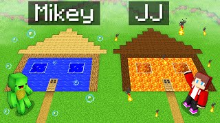 JJs LAVA vs Mikeys WATER UNDERGROUND HOUSE Battle in Minecraft Maizen [upl. by Xuagram]