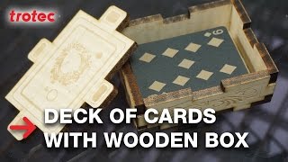 Deck of Cards  Laser EngravingCutting Wood and Paper [upl. by Melborn]