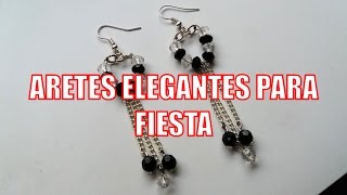 Aretes Elegantes para fiesta  Bisutería Fina Tutorial paso a paso [upl. by Osborne]