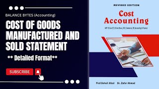 Cost of Goods manufactured and sold statement  Detailed format  by Prof Muhammad Sufyan [upl. by Svirad]