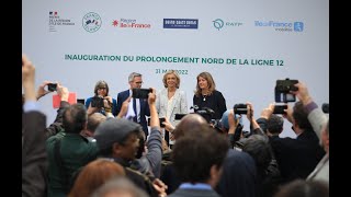 Inauguration du prolongement de la ligne 12 [upl. by Eveleen590]