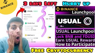 Binance USUAL Launchpool  How to Lock FDUSD and BNB  Usual Airdrop [upl. by Nomis]